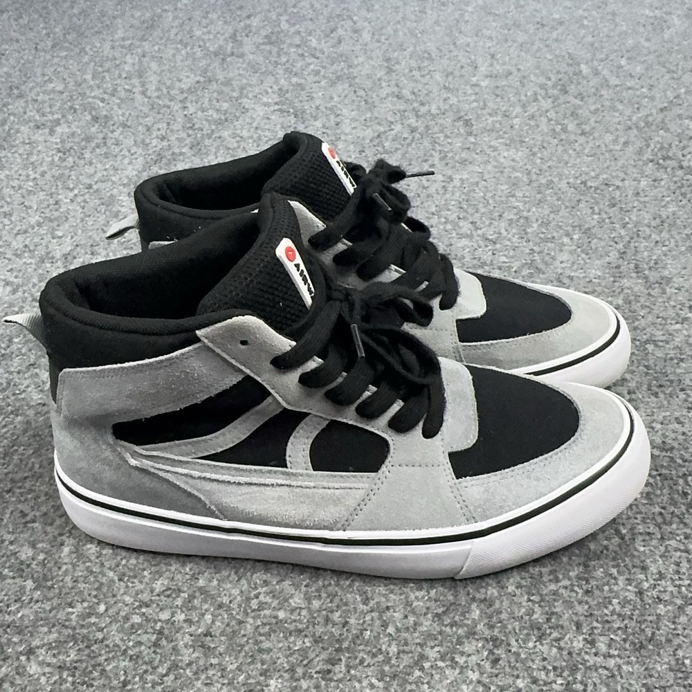 Airwalk MNAK23ES013 Shoes Mens Size 10 Gray Black Mid Top Skateboarding Sneakers